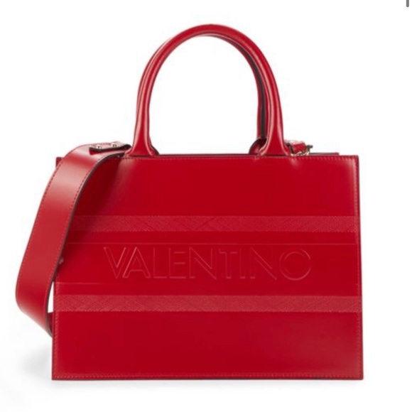 Valentino By Mario Valentino Handbags - Valentino by Mario Valentino Red Leather Tote Bag